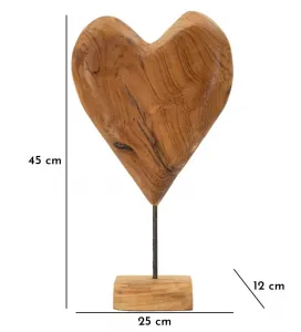 Mauro Ferretti Dřevěná dekorace Dobu 45 cm hnědá