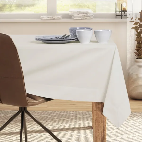 DecoKing Obrus Pure Plain 160x200 cm krémový, veľkosť 160x200