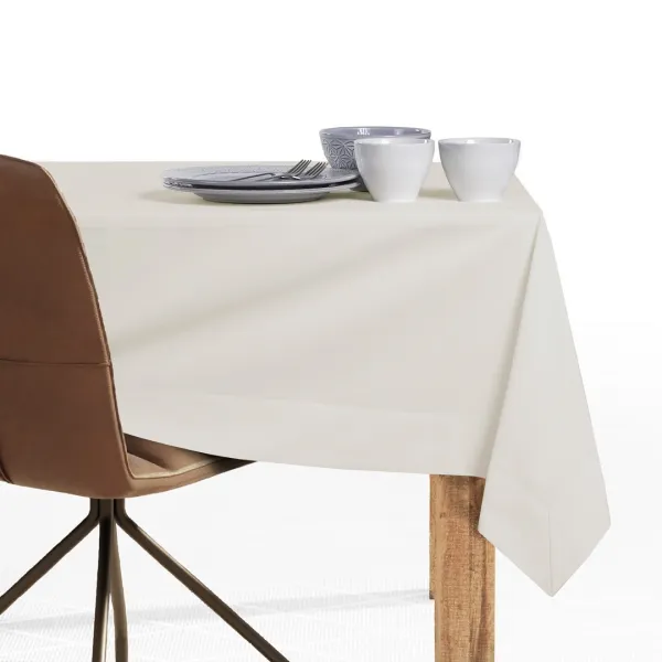 DecoKing Obrus Pure Plain 160x200 cm krémový, veľkosť 160x200