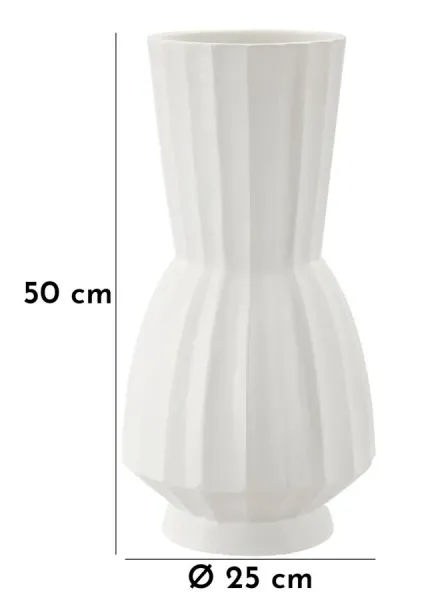 Mauro Ferretti Váza Glint 50 cm biela
