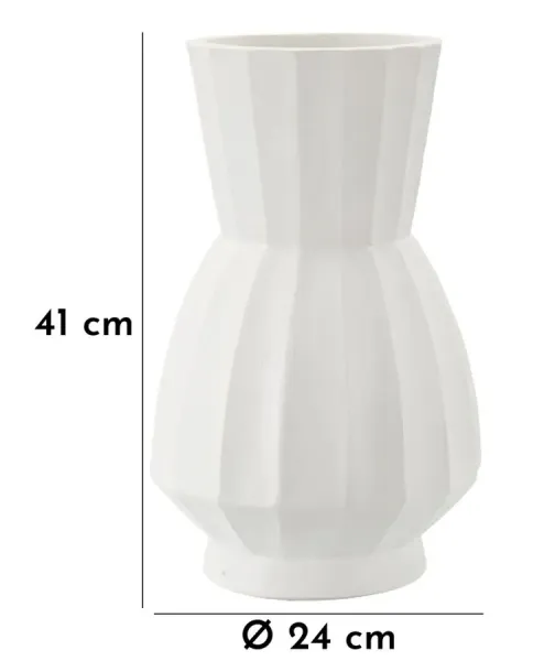 Mauro Ferretti Váza Glint Pot 41 cm biela