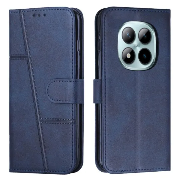 STITCHED Peňaženkový kryt pre Xiaomi Redmi Note 15 Pro 5G modrý