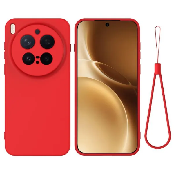 RUBBER Ochranný kryt pre Vivo X300 Pro červený