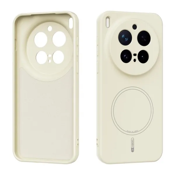 ABEEL SILICONE MAGSAFE Ochranný kryt pre Vivo X300 Pro béžový