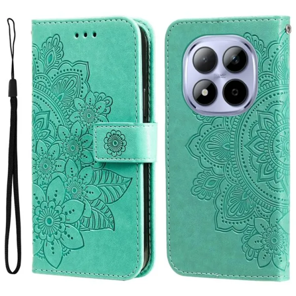 ART MANDALA Peňaženkový obal pre Xiaomi Redmi Note 15 Pro 5G zelený