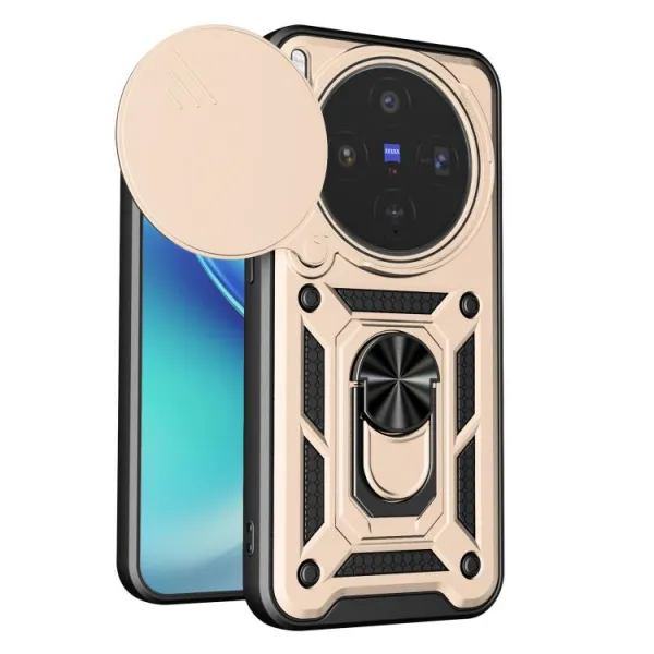 RING CAMERA Kryt s držiakom pre Vivo X300 zlatý