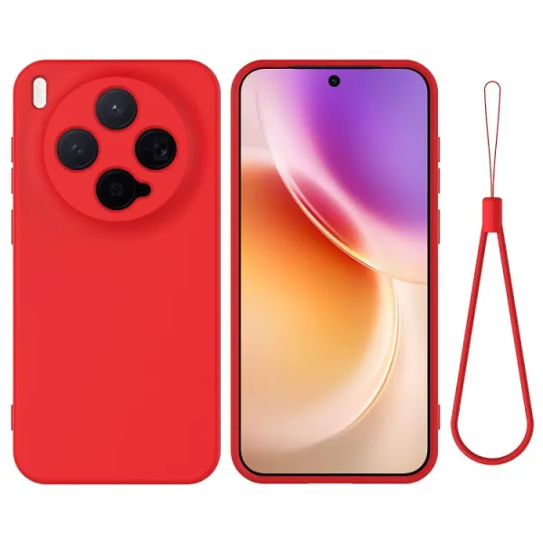 RUBBER Ochranný obal pre Vivo X300 červený