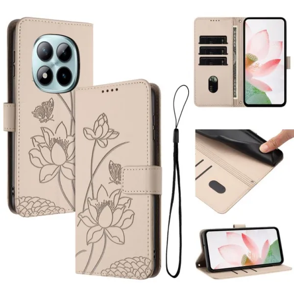 ART LOTUS Peňaženkové puzdro pre Xiaomi Redmi Note 15 Pro 5G zlaté