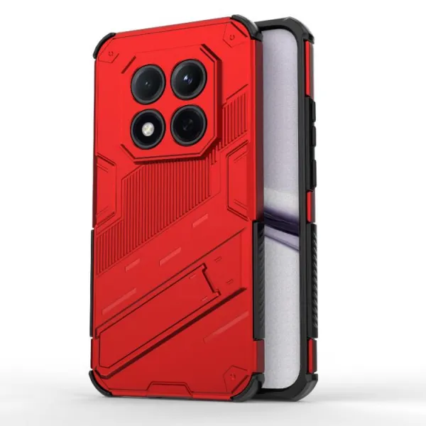 BIB Ochranný obal so stojanom pre Xiaomi Redmi Note 15 Pro 5G červený