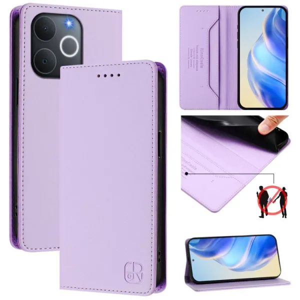 RINA Zaklápacie puzdro pre Realme Note 70T svetlofialové