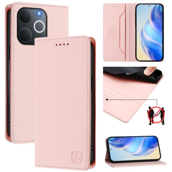 RINA Zaklápacie puzdro pre Realme Note 70T ružové