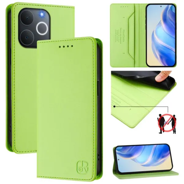 RINA Zaklápacie puzdro pre Realme Note 70T svetlozelené