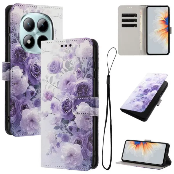 ART Peňaženkový obal pre Xiaomi Redmi Note 15 Pro PURPLE ROSE