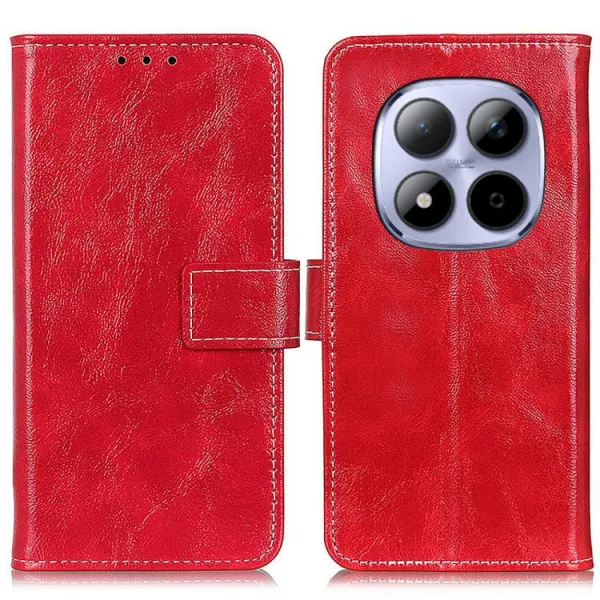 RETRO Peňaženkový obal Xiaomi Redmi Note 15 Pro červený
