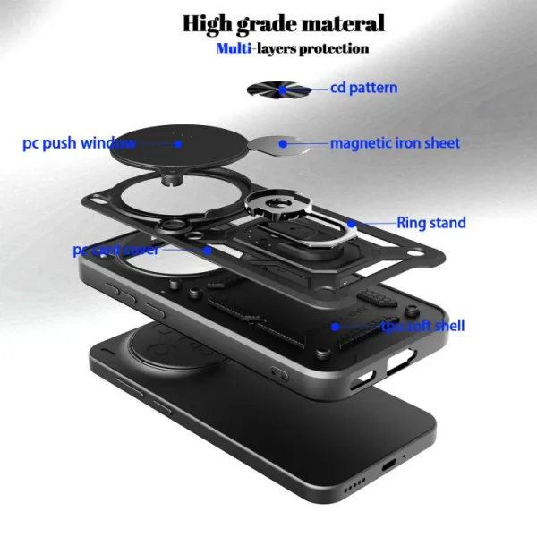 RING CAMERA Kryt s držiakom pre Vivo X300 Pro strieborný