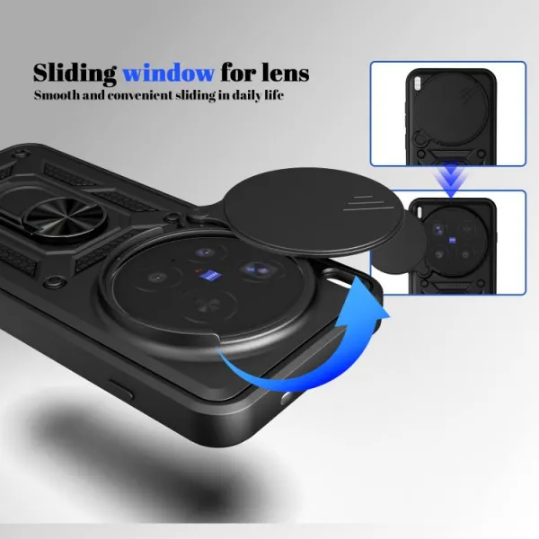 RING CAMERA Kryt s držiakom pre Vivo X300 Pro strieborný