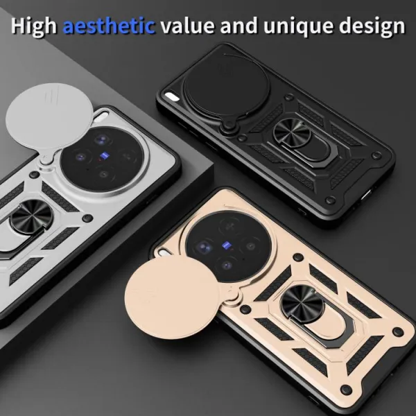 RING CAMERA Kryt s držiakom pre Vivo X300 Pro strieborný
