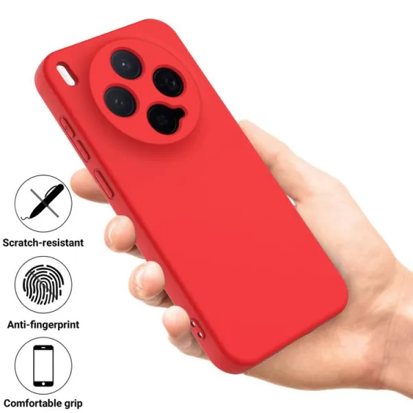 RUBBER Ochranný obal pre Vivo X300 červený