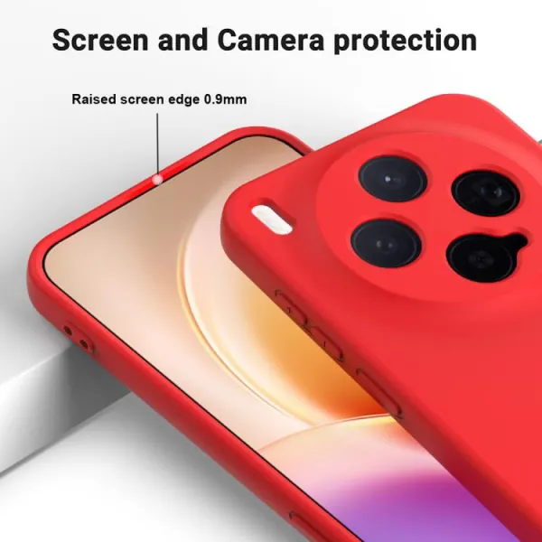 RUBBER Ochranný obal pre Vivo X300 červený
