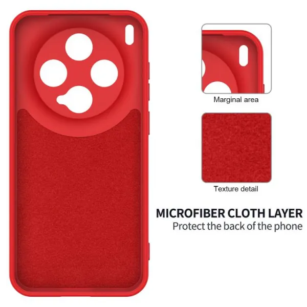 RUBBER Ochranný obal pre Vivo X300 červený