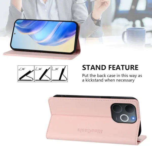 RINA Zaklápacie puzdro pre Realme Note 70T ružové