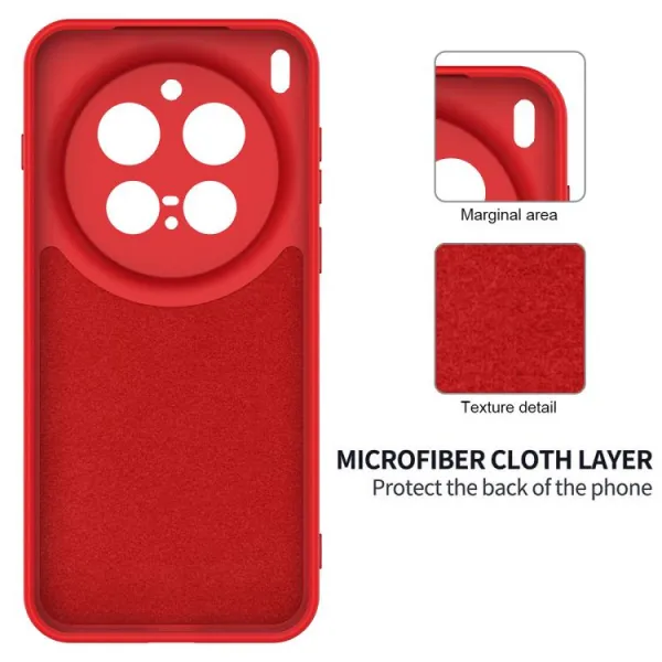 RUBBER Ochranný kryt pre Vivo X300 Pro červený