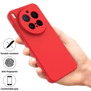 RUBBER Ochranný kryt pre Vivo X300 Pro červený