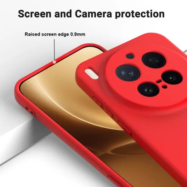 RUBBER Ochranný kryt pre Vivo X300 Pro červený