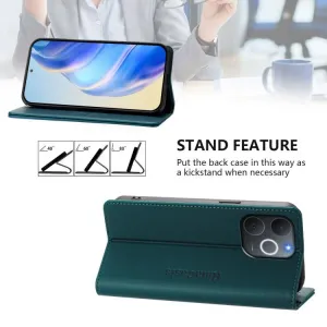 RINA Zaklápacie puzdro pre Realme Note 70T tmavozelené