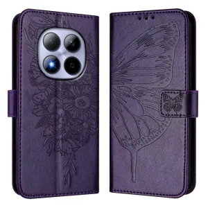 ART BUTTERFLY Peňaženkový obal pre Xiaomi Redmi Note 15 Pro 5G tmavofialový