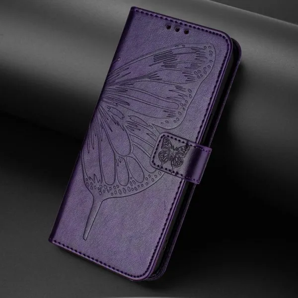 ART BUTTERFLY Peňaženkový obal pre Xiaomi Redmi Note 15 Pro 5G tmavofialový