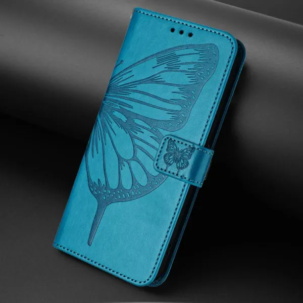 ART BUTTERFLY Peňaženkový obal pre Xiaomi Redmi Note 15 Pro 5G modrý