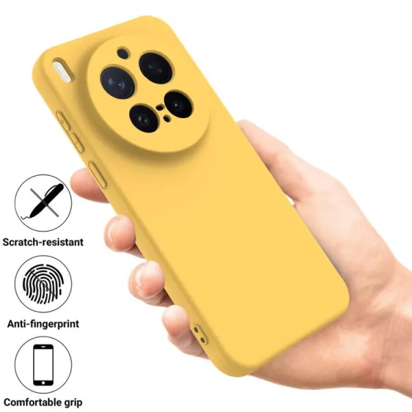 RUBBER Ochranný kryt pre Vivo X300 Pro žltý