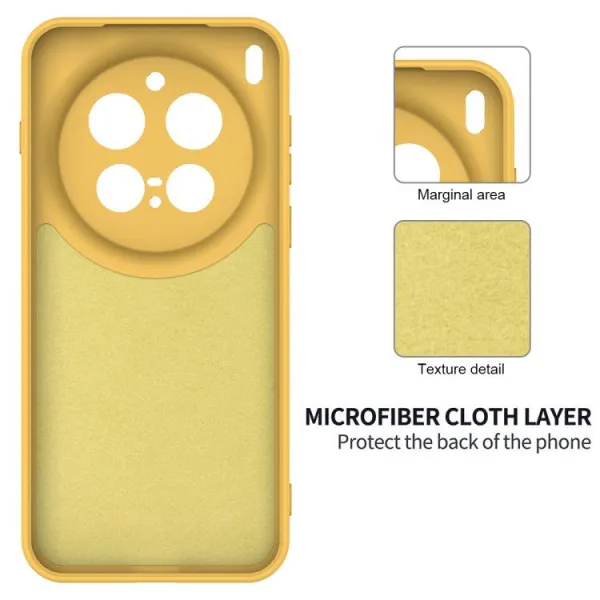 RUBBER Ochranný kryt pre Vivo X300 Pro žltý