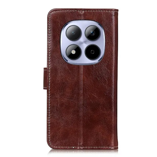 RETRO Peňaženkový obal Xiaomi Redmi Note 15 Pro hnedý