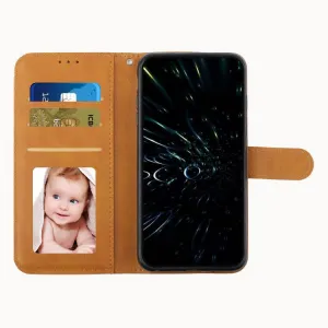 STITCHED Peňaženkový kryt pre Xiaomi Redmi Note 15 Pro 5G svetlohnedý