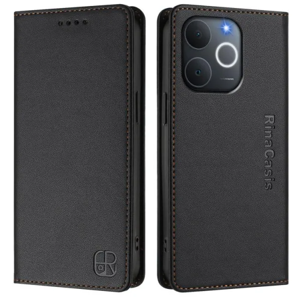 RINA Zaklápacie puzdro pre Realme Note 70T čierne