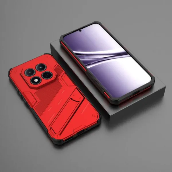BIB Ochranný obal so stojanom pre Xiaomi Redmi Note 15 Pro 5G červený