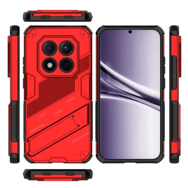 BIB Ochranný obal so stojanom pre Xiaomi Redmi Note 15 Pro 5G červený
