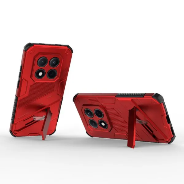 BIB Ochranný obal so stojanom pre Xiaomi Redmi Note 15 Pro 5G červený