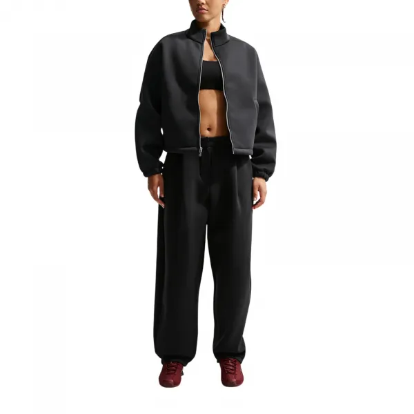 Nike Sportswear Pregame Oversized Fleece Track Jacket Wmns "Black" (IF0653-010)