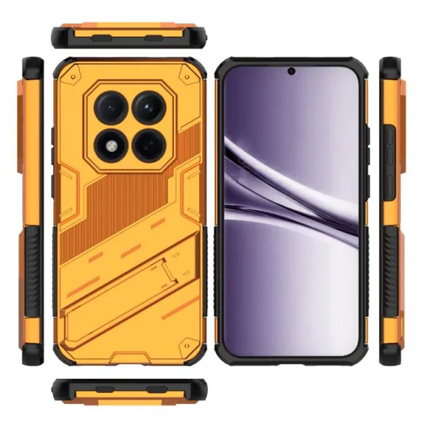 BIB Ochranný obal so stojanom pre Xiaomi Redmi Note 15 Pro 5G oranžový