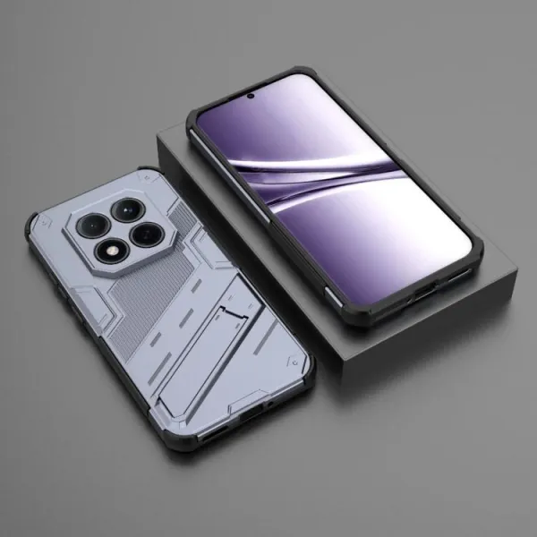 BIB Ochranný obal so stojanom pre Xiaomi Redmi Note 15 Pro 5G šedý