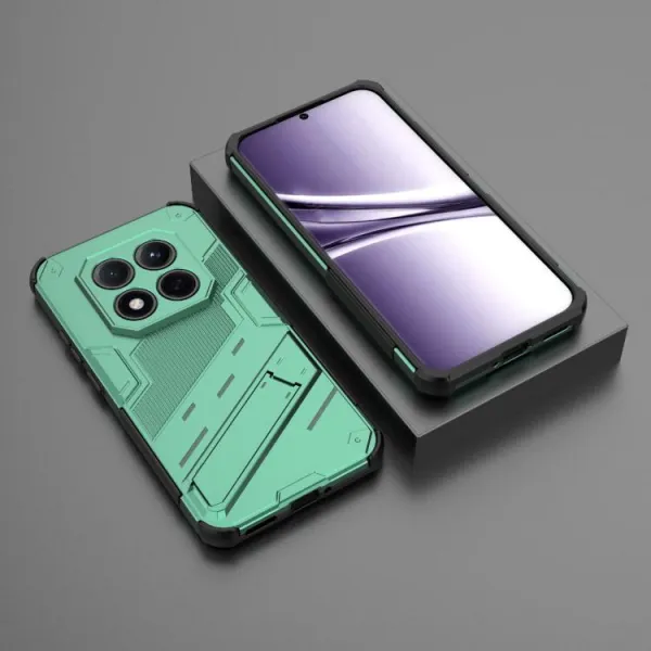 BIB Ochranný obal so stojanom pre Xiaomi Redmi Note 15 Pro 5G zelený