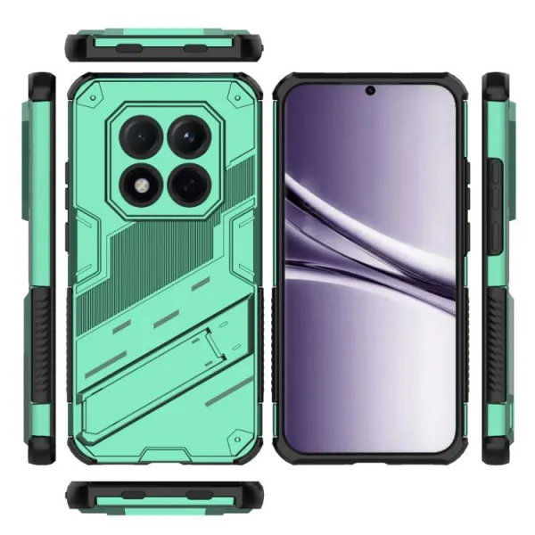 BIB Ochranný obal so stojanom pre Xiaomi Redmi Note 15 Pro 5G zelený