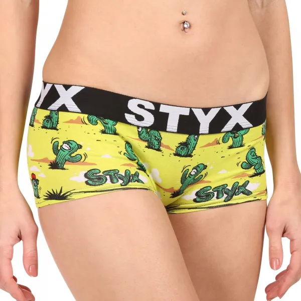 3PACK dámske nohavičky Styx art s nohavičkou viacfarebné (3IN13198) S