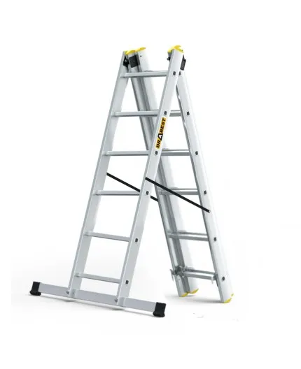 Viacúčelovýhliníkovýrebrík,3x6priečokanosnosť150kg