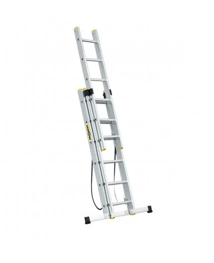 Viacúčelovýhliníkovýrebrík,3x6priečokanosnosť150kg