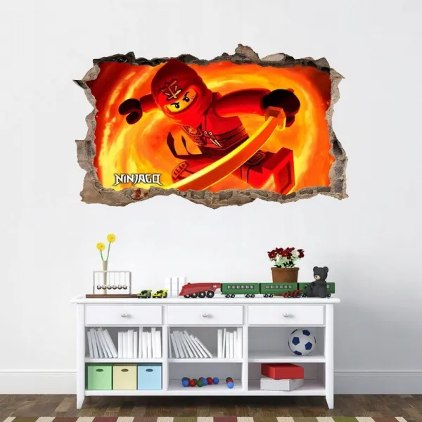 Nálepkanastenučervenýninjago120x74cm