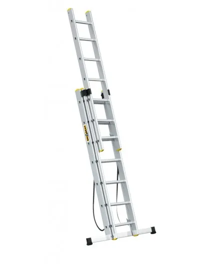Viacúčelovýhliníkovýrebrík,3x7priečokanosnosť150kg